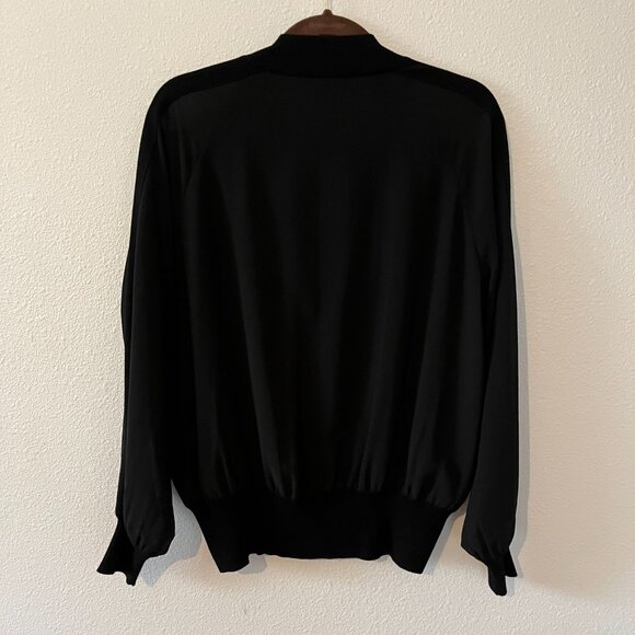 MARELLA Black Zip -up Bomber  Jacket - Picture 7 of 10